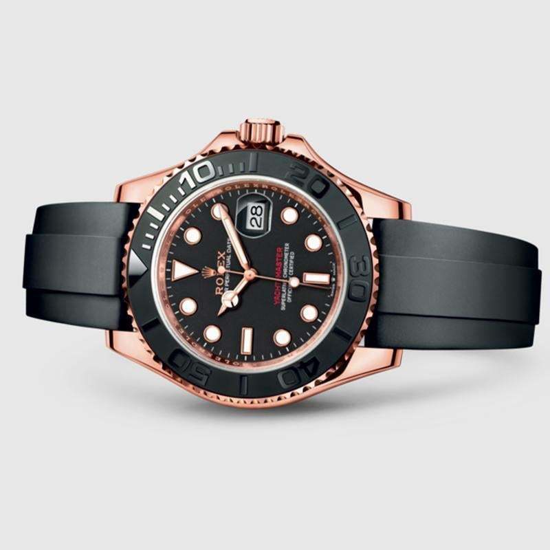 ROLEX ヨットマスター 自動巻き ブラック 文字盤 ローズゴールド m126655-0002 メンズ