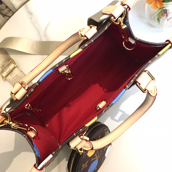 ルイ・ヴィトン LOUIS VUITTON トートバッグ M46380 LV × YK オンザゴー PM レディース