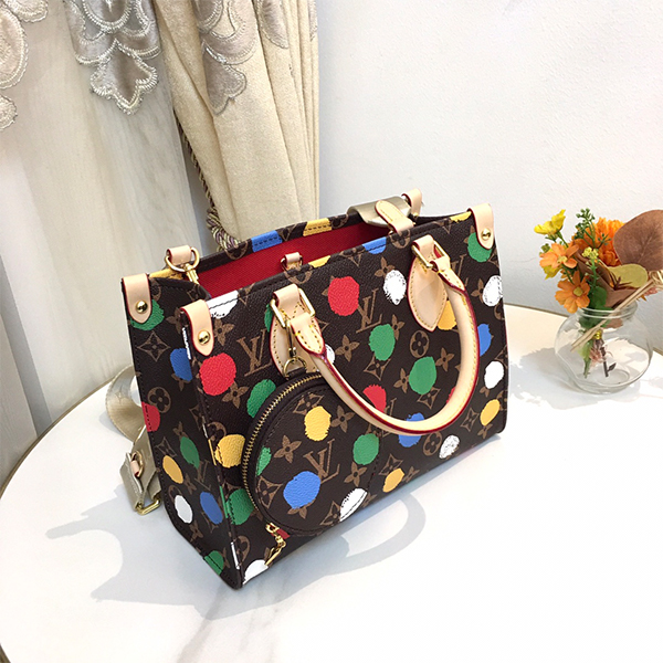 ルイ・ヴィトン LOUIS VUITTON トートバッグ M46380 LV × YK オンザゴー PM レディース