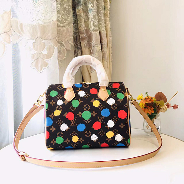 ルイ・ヴィトン LOUIS VUITTON トートバッグ ショルダーバッグ M46433 LV × YK スピーディ・バンドリエール25  レディース