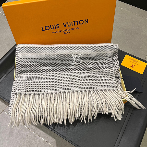 ルイ・ヴィトン LOUIS VUITTON マフラー レディース ベージュ/グレー/ピンク