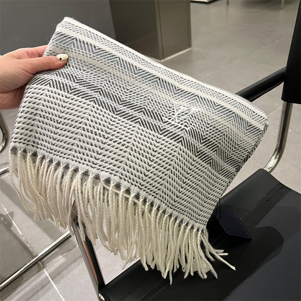 ルイ・ヴィトン LOUIS VUITTON マフラー レディース ベージュ/グレー/ピンク