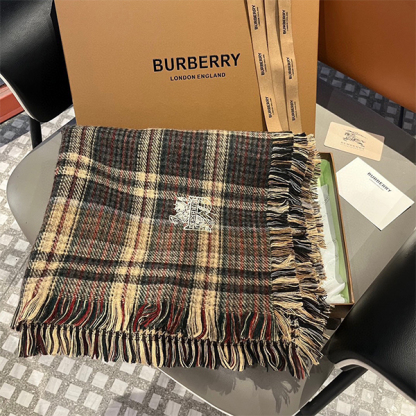 バーバリーBurberry カシミヤ ウール マフラー レディース