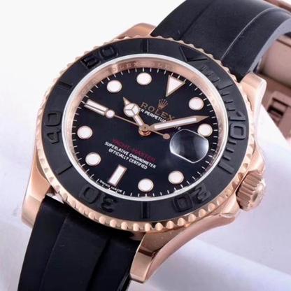 ROLEX ヨットマスター 自動巻き ブラック 文字盤 ローズゴールド m126655-0002 メンズ
