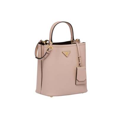 PRADA(プラダ) パニエ サフィアーノレザーバッグ ライトピンク  ハンドバッグ ショルダーバッグ