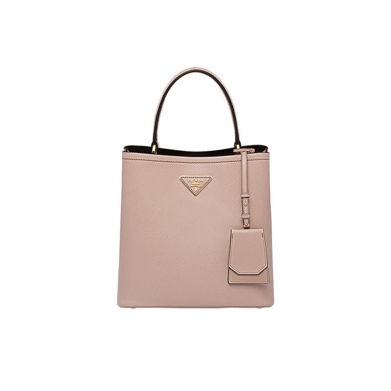 PRADA(プラダ) パニエ サフィアーノレザーバッグ ライトピンク  ハンドバッグ ショルダーバッグ