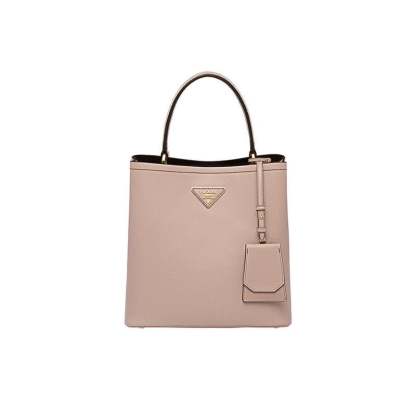 PRADA(プラダ) パニエ サフィアーノレザーバッグ ライトピンク  ハンドバッグ ショルダーバッグ