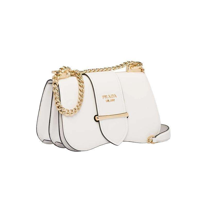 PRADA(プラダ) プラダ シドニー レザー ショルダーバッグ ホワイト