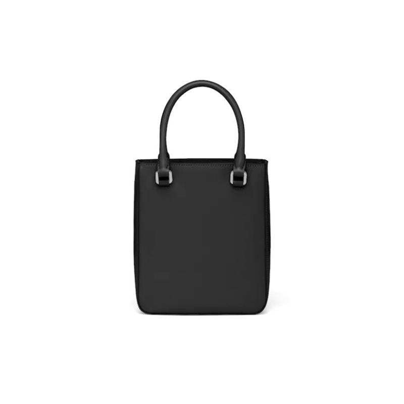 PRADA(プラダ) スモール ブラッシュドレザー トートバッグ ブラック