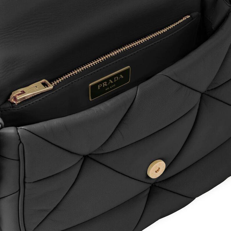 PRADA(プラダ) システムナッパレザーパッチワークバッグ ショルダーバッグ ブラック