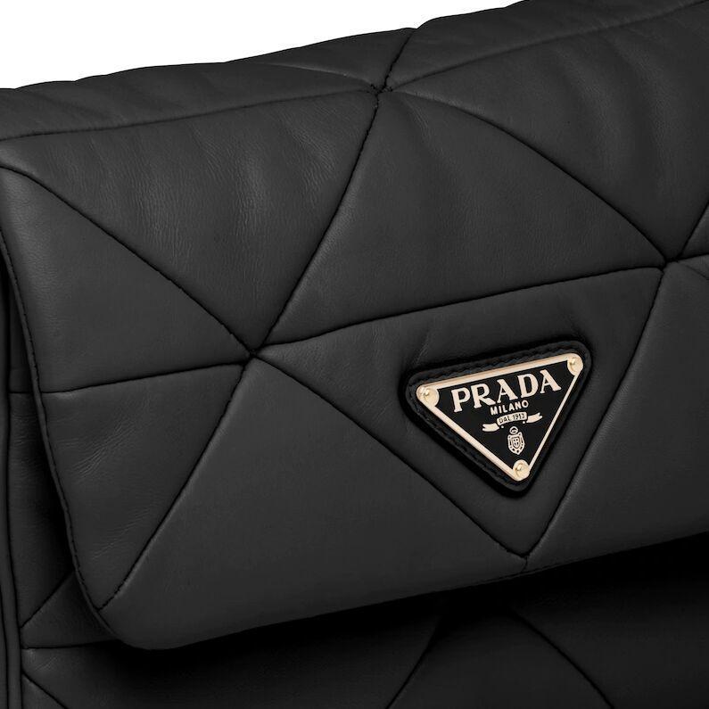 PRADA(プラダ) システムナッパレザーパッチワークバッグ ショルダーバッグ ブラック