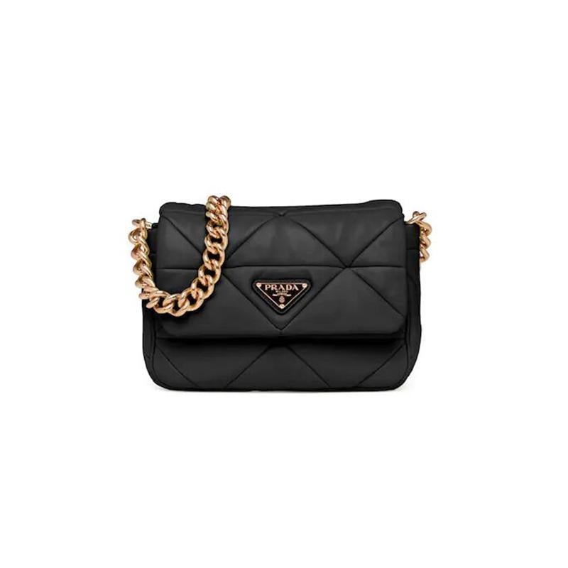 PRADA(プラダ) システムナッパレザーパッチワークバッグ ショルダーバッグ ブラック