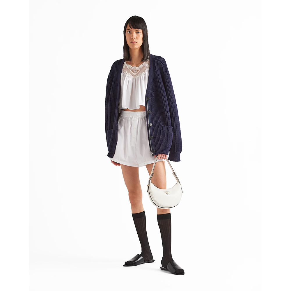 PRADA(プラダ) プラダ アーケ レザーショルダーバッグ ハンドバッグ ホワイト