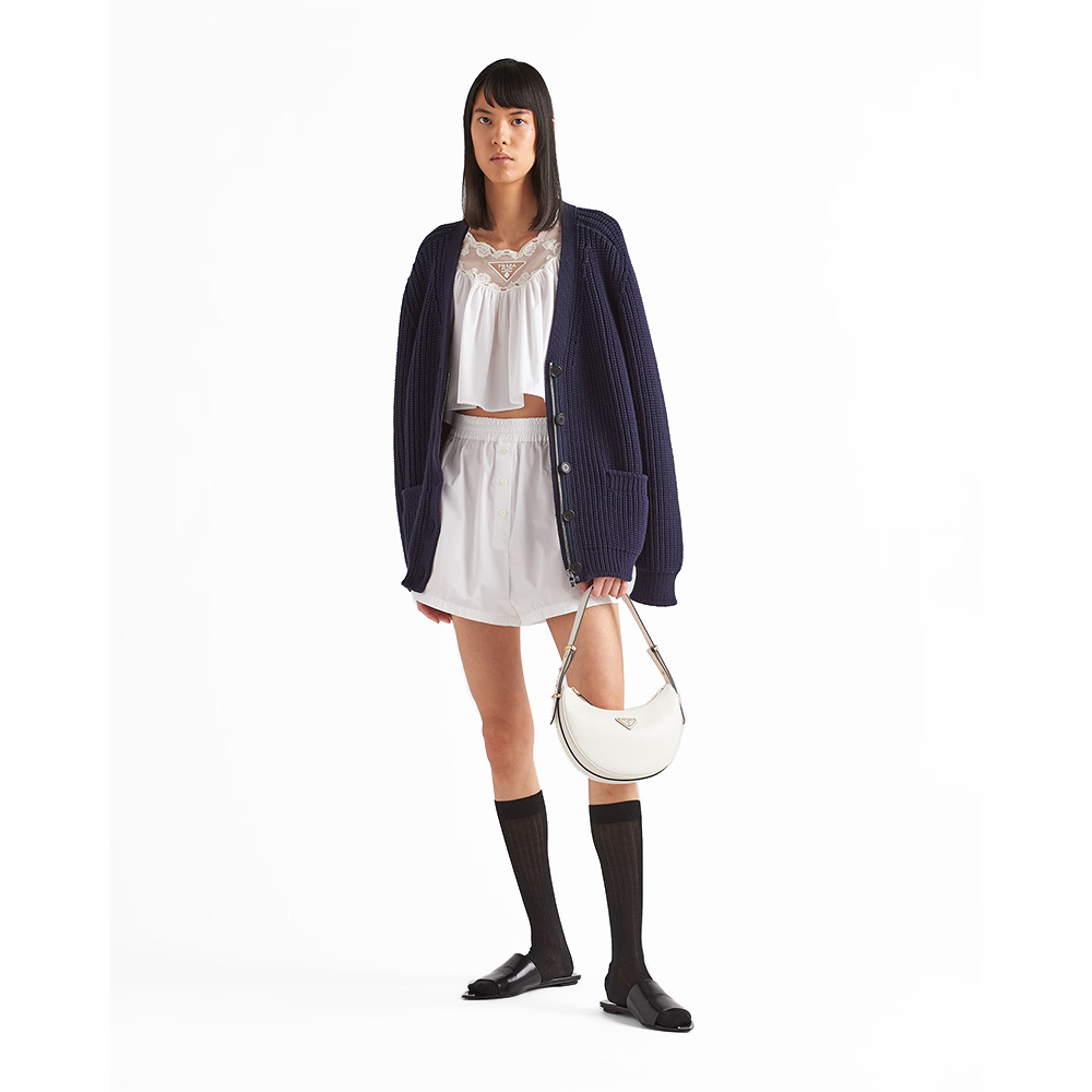 PRADA(プラダ) プラダ アーケ レザーショルダーバッグ ハンドバッグ ホワイト