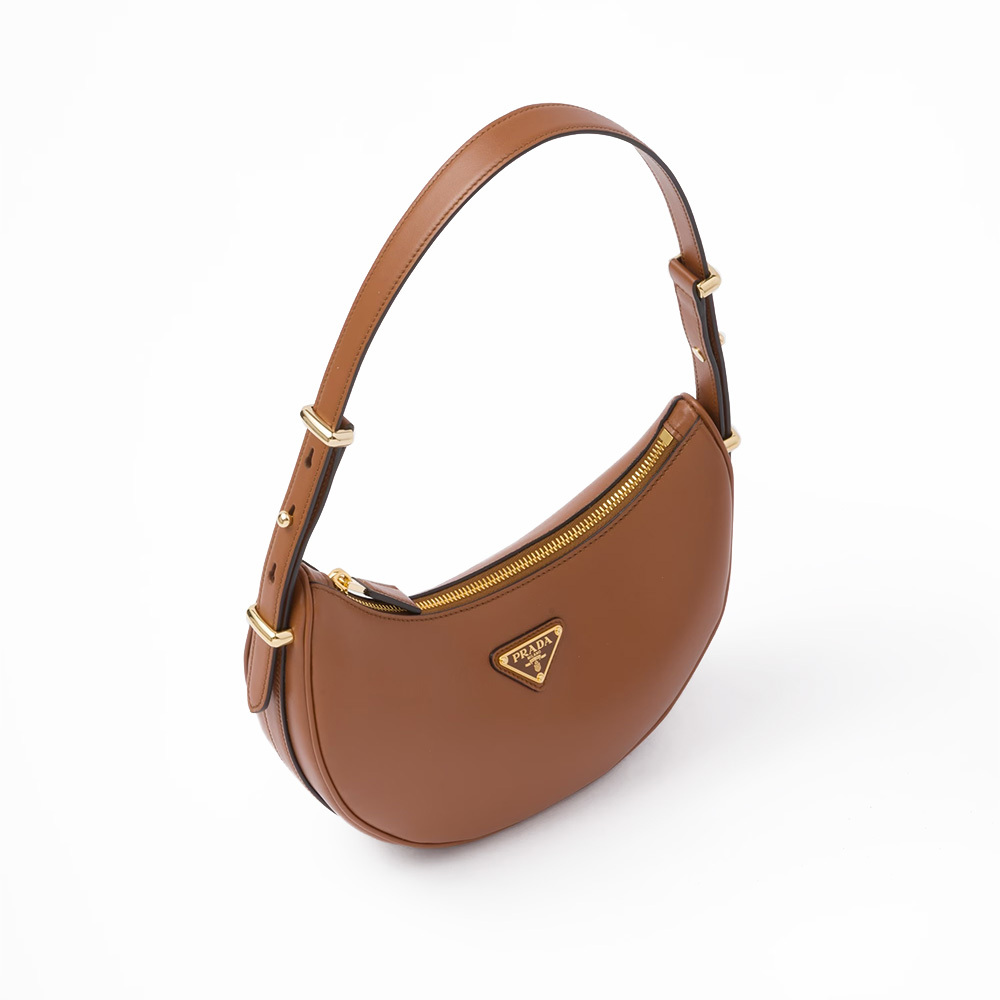 PRADA(プラダ) プラダ アーケ レザーショルダーバッグ コニャック ハンドバッグ