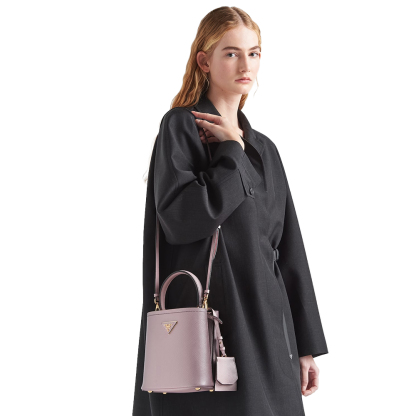 PRADA(プラダ) プラダ パニエ サフィアーノレザー スモールバッグ スフマート ピンク  ハンドバッグ ショルダーバッグ