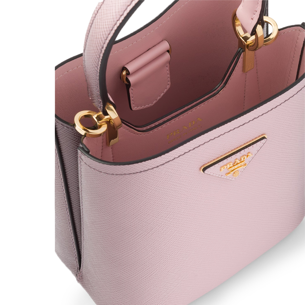 PRADA(プラダ) プラダ パニエ サフィアーノレザー スモールバッグ スフマート ピンク  ハンドバッグ ショルダーバッグ