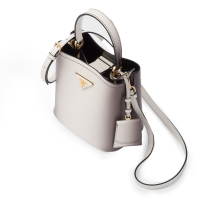 PRADA(プラダ) プラダ パニエ サフィアーノレザー スモールバッグ スフマート ホワイト  ハンドバッグ ショルダーバッグ