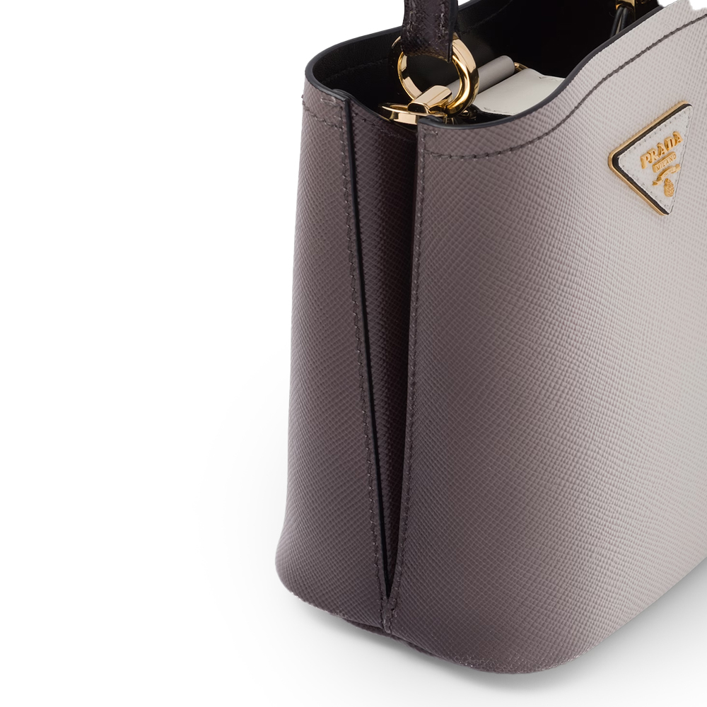 PRADA(プラダ) プラダ パニエ サフィアーノレザー スモールバッグ スフマート ホワイト  ハンドバッグ ショルダーバッグ