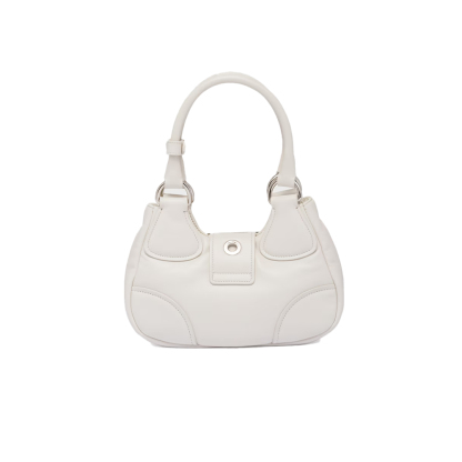 PRADA(プラダ) プラダ ムーン パデッドナッパレザー バッグ ホワイト ハンドバッグ