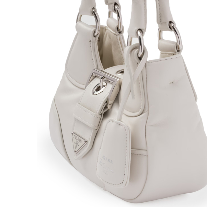 PRADA(プラダ) プラダ ムーン パデッドナッパレザー バッグ ホワイト ハンドバッグ