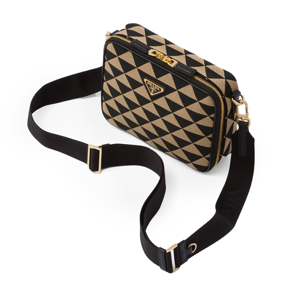 PRADA(プラダ) プラダ ブリック エンブロイダリーファブリック バッグ ショルダーバック