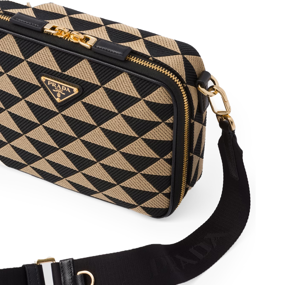 PRADA(プラダ) プラダ ブリック エンブロイダリーファブリック バッグ ショルダーバック