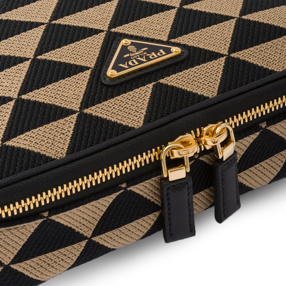 PRADA(プラダ) プラダ ブリック エンブロイダリーファブリック バッグ ショルダーバック