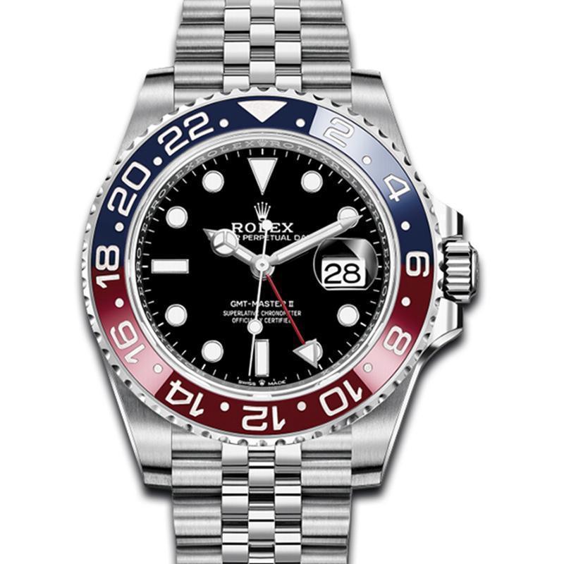 ROLEX ロレックス 腕時計 GMTマスター II m126710BLRO-0001ブルーレッド 40MM メンズ
