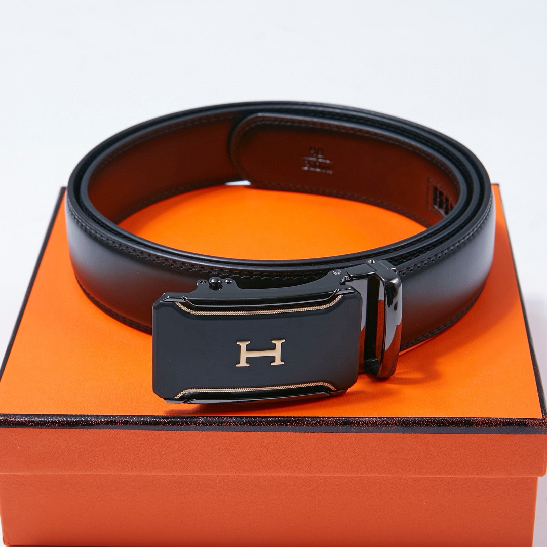 エルメス HERMES ベルト 3.5CM メンズ ブラック