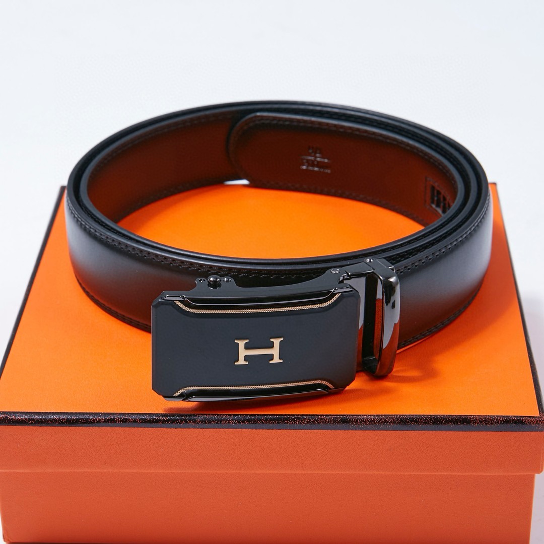エルメス HERMES ベルト 3.5CM メンズ ブラック