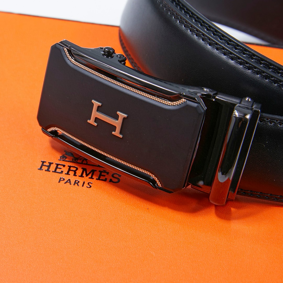 エルメス HERMES ベルト 3.5CM メンズ ブラック