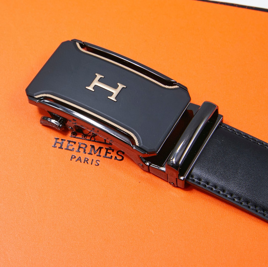 エルメス HERMES ベルト 3.5CM メンズ ブラック