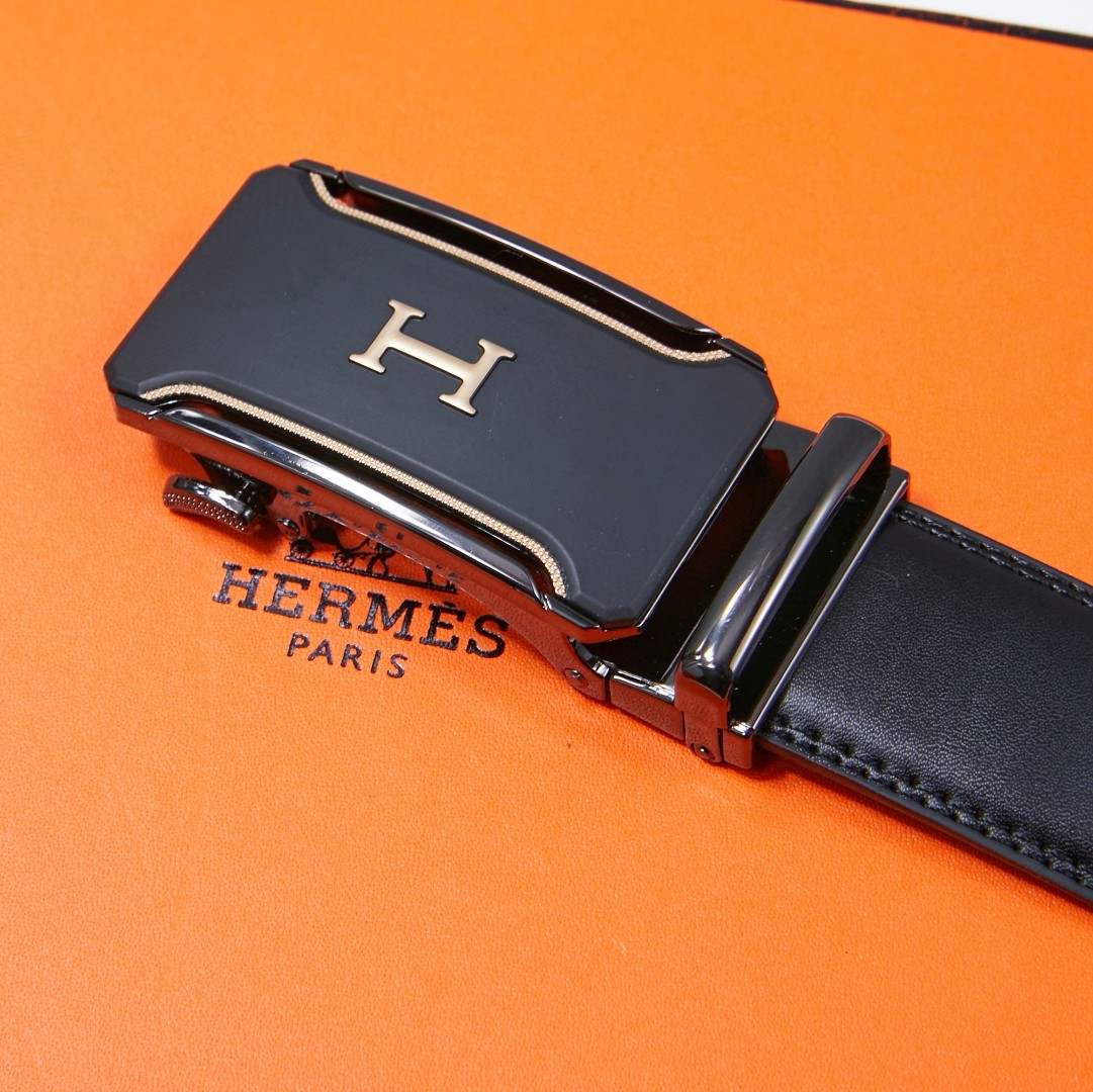 エルメス HERMES ベルト 3.5CM メンズ ブラック