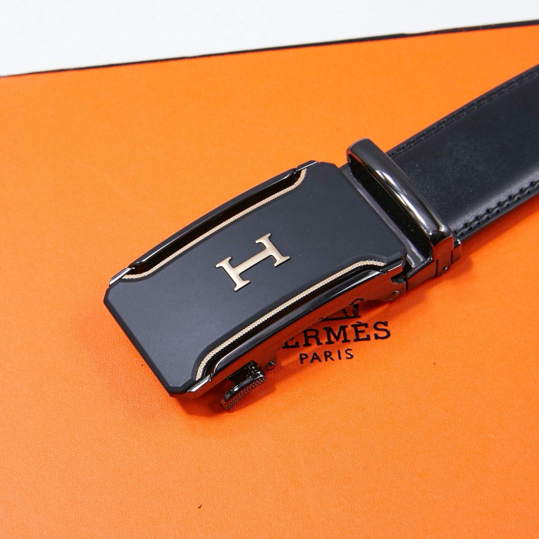 エルメス HERMES ベルト 3.5CM メンズ ブラック