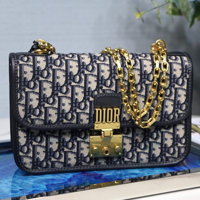 Dior(ディオール) 刺繍入りキャンバス ショルダーバッグ 2色