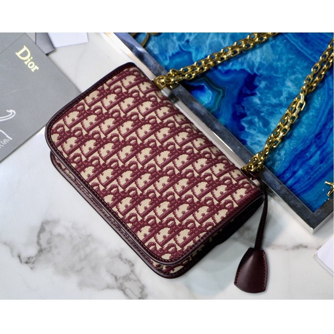 Dior(ディオール) 刺繍入りキャンバス ショルダーバッグ 2色