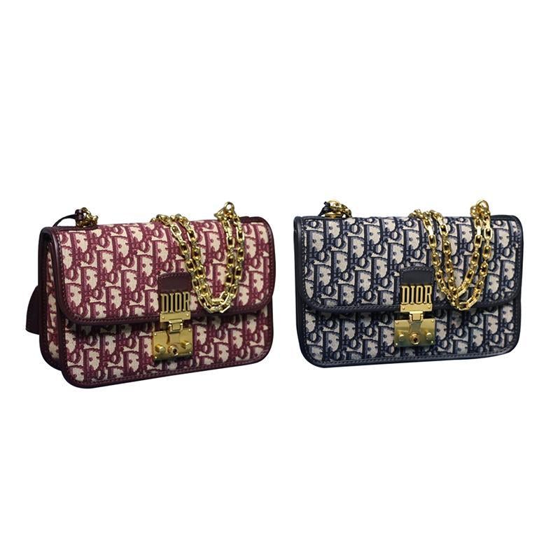 Dior(ディオール) 刺繍入りキャンバス ショルダーバッグ 2色