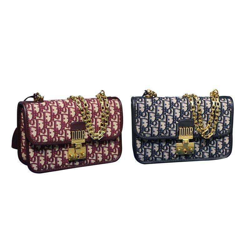 Dior(ディオール) 刺繍入りキャンバス ショルダーバッグ 2色