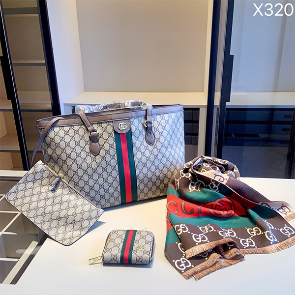 グッチ トートバッグ+財布+スカーフ お得セット 4点 レディース