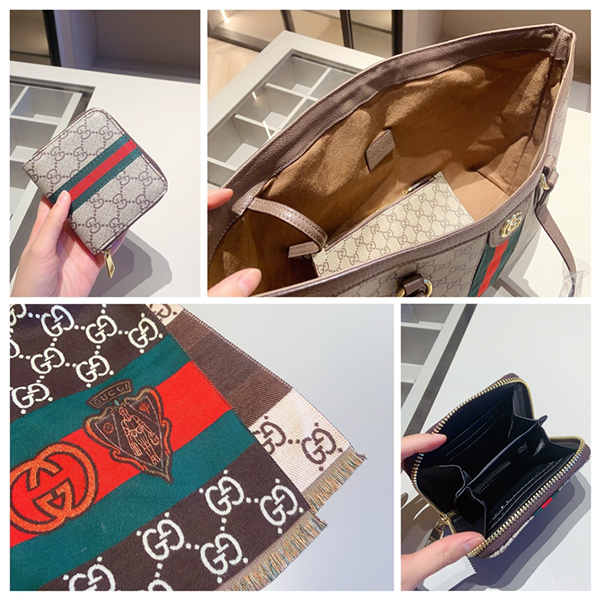 グッチ トートバッグ+財布+スカーフ お得セット 4点 レディース