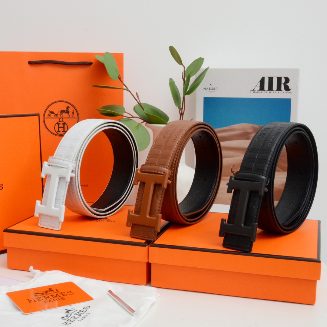 エルメス ベルト 牛革 38mm 穴あけ器を贈り 3色 メンズ