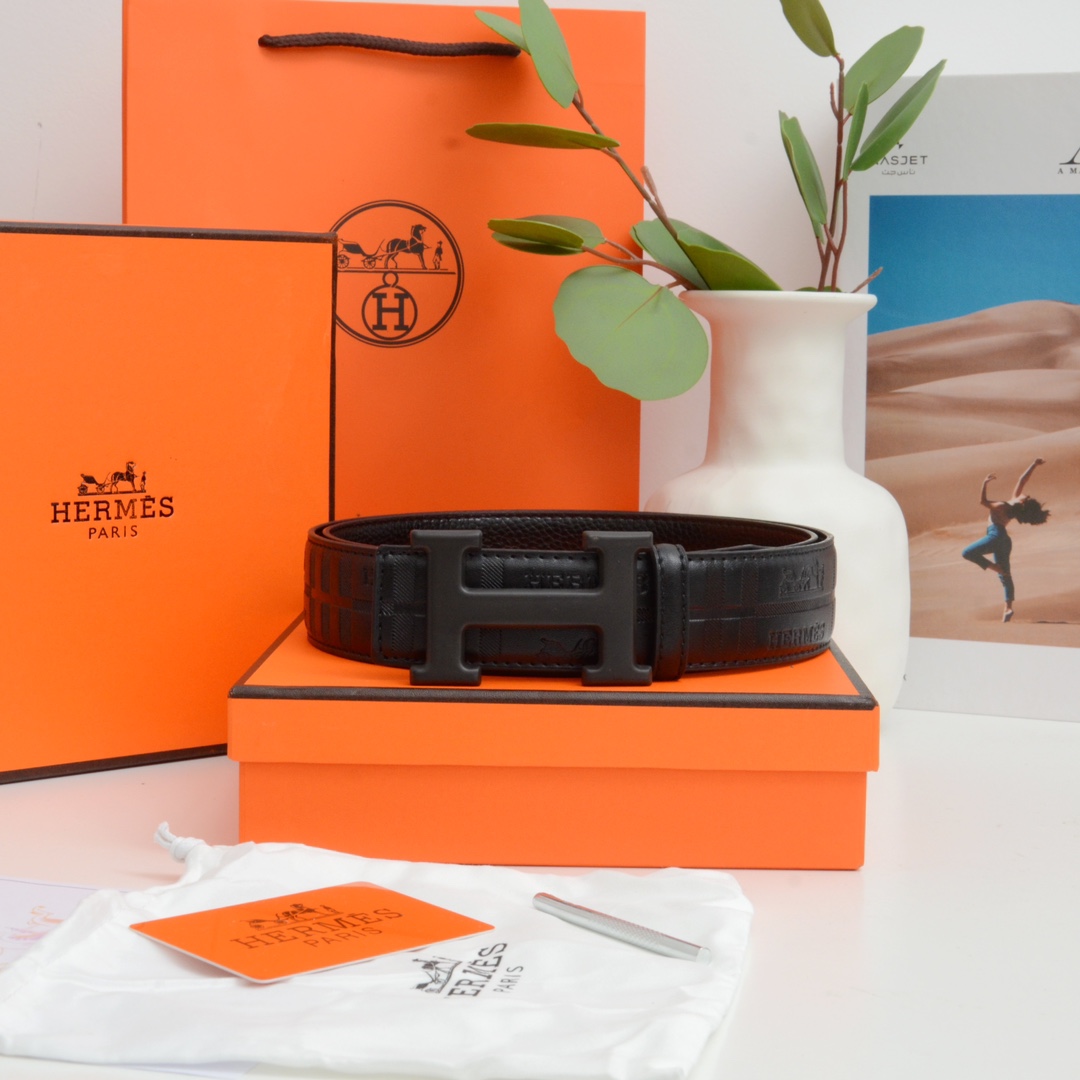 エルメス ベルト 牛革 38mm 穴あけ器を贈り 3色 メンズ