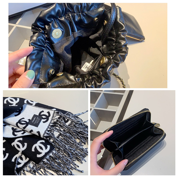 シャネル バッグ+財布+スカーフ お得セット 3点 レディース