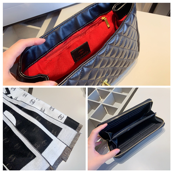 シャネル チェーンバッグ+財布+スカーフ お得セット 3点 レディース