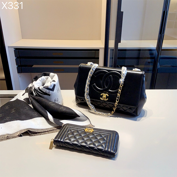 シャネル チェーンバッグ+財布+スカーフ お得セット 3点 レディース