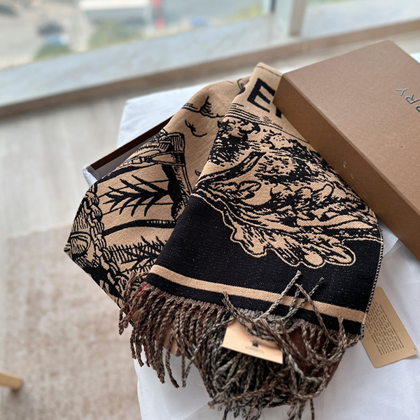 バーバリーBurberry 両面カシミヤマフラー レディース