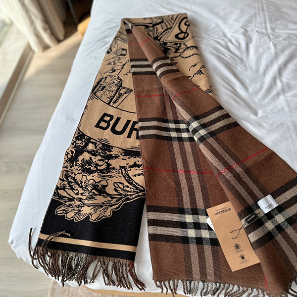 バーバリーBurberry 両面カシミヤマフラー レディース