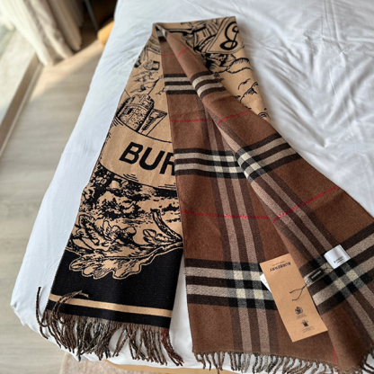 バーバリーBurberry 両面カシミヤマフラー レディース