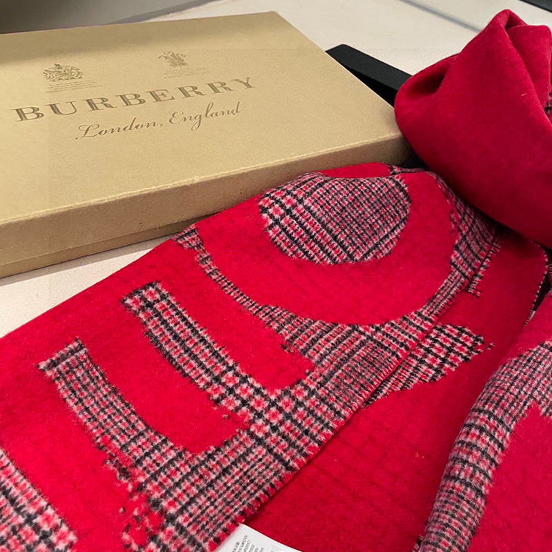 バーバリーBurberry カシミヤ ウール マフラー レディース